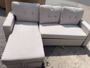lot 59791 image: Pullout  Storage Sectional Couch