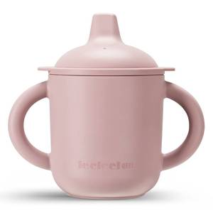 lot 34811 image: Leeleelon� Silicone Sippy Cup for Baby, 100% Leak-Proof Sippy Cups for Toddler with Handles, Soft Spout Sippy Cup for Infants, 6 Months, 6oz180ml, Platinum Silicone (Pink)