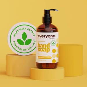 lot 34816 image: Everyone Liquid Hand Soap, 32 Ounce (Pack of 2), Meyer Lemon and Mandarin, Plant-Based Cleanser with Pure Essential Oils