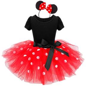 lot 34827 image: Nileafes Girls Princess Mini Mouse Costume Toddler Birthday Party Fancy Dress Up (5-6 Years,Red)