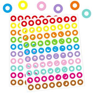 lot 34837 image: Yeachlaing Hole Reinforcement Stickers Labels,10colors,Pack of 2880