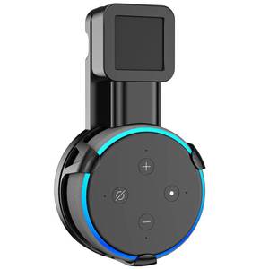 lot 34841 image: WALI Outlet Wall Mount, Holder Stand for Echo Dot 3rd Gen, Smart Home Speakers Plug Mount for Alexa with Cable Management, (AMM002-B), 1 Pack, Black