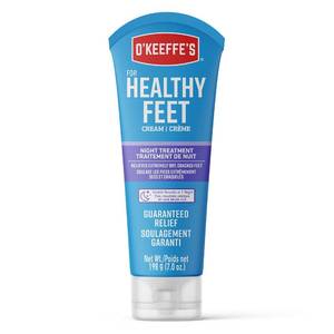 lot 34861 image: OKeeffes for Healthy Feet Night Treatment Foot Cream Guaranteed Relief for Extremely Dry Cracked Feet Visible Results in 1 Night 7.0 Ounce Tube (Pack of 1)