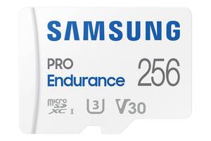 lot 34875 image: SAMSUNG PRO Endurance 256GB MicroSDXC Memory Card with Adapter for Dash Cam, Body Cam, and Security Camera, Class 10, U3, V30 (MB-MJ256KAAM)