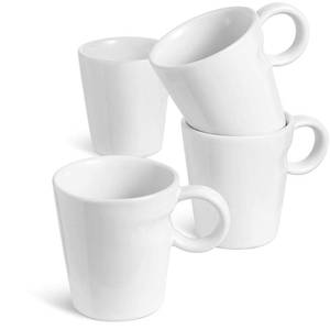 lot 34909 image: LE TAUCI 5 oz Espresso Mugs, Ceramic Small Stackable Coffee Cups, Designed for Double Shots of Espresso, Lungo and Tea, Perfect for Espresso Machine and Coffee Maker, Set of 4, White - one mug handle is broken