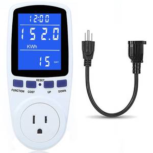 lot 34914 image: Upgraded Watt Meter Power Meter Plug Home Electricity Usage Monitor, Electrical Usage Monitor Consumption, Energy Voltage Amps Kill Meter with Backlight, Overload Protection, 7 Modes Display-With Cord