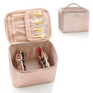 lot 34932 image: OCHEAL Makeup Bag, Large Travel Makeup Bag Cosmetic Bags for Women Traveling Washable Make Up Bag Organizer Case -Large Rose Gold