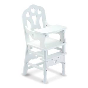lot 34937 image: Melissa & Doug Wooden Doll High Chair - Wooden Pretend Play High Chair For Dolls