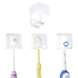 lot 34945 image: 4 PCS Toothbrush Holder Wall Mounted with Cover for Bathroom, Self Adhesive Toothbrush Storage Organizer for Shower, Mini Toothbrush Hanger Rack for Dorm, Cabinet