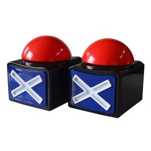 lot 34957 image: Game Answer Buzzer 2 Pcs, Game Buzzer Alarm Sound Play Button with Light Trivia Quiz Got Talent Buzzer Toys for Kids Adult
