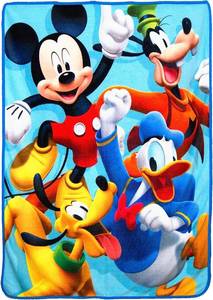 lot 34987 image: Disneys Mickey Mouse Clubhouse, 4 Ever Super Plush Throw Blanket, 46 x 60, Multi Color