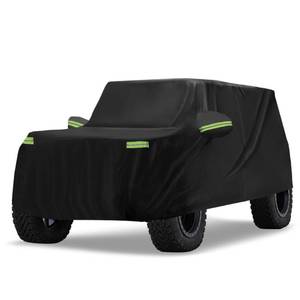 lot 34990 image: uxcell Waterproof Car Cover for Ford Bronco 4 Door 2021-2023 Outdoor Full Car Cover All Weather Protection Rain Sun Protection with Zipper Black