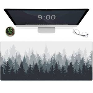 lot 34996 image: Galdas Gaming Mouse Mat Forest Background Pattern XXL XL Large Mouse Mat Long Extended Mouse Pad Desk Mat Non-Slip Rubber Mice Pads Stitched Edges Thin Pad (31.5 x 11.8 x 0.12 Inches) Tree