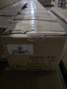 lot 6533 image: (2) FCC - 70X48 Faux 2in Wood Cordless Blinds