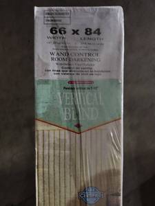 lot 14559 image: (1) Lotus, Wand Control Room Darkening Vertical Blinds (66x84)