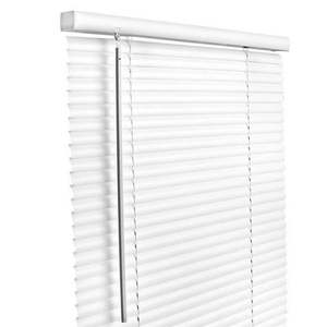 lot 14560 image: (2) Living Accents, 1 in. Vinyl Cordless Blinds White - 60 x 64 in.