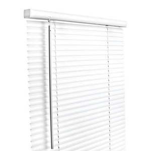 lot 14565 image: (4) Living Accents Vinyl 1 in. Mini-Blinds 52 x 64 in. White Cordless