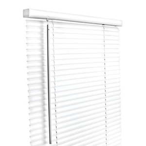 lot 14575 image: (3) Living Accents Vinyl 1 in. Cordless Mini-Blinds 47 x 64 in. - White