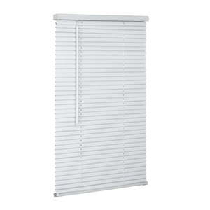 lot 14577 image: (2) Lotus & Windoware Cordless 1in Vinyl Mini Blind 47x36 -White