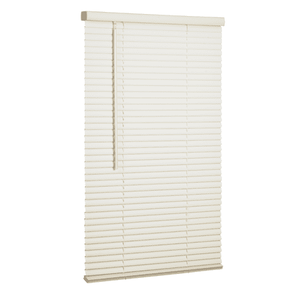 lot 14586 image: (3) Lotus & Windoware Cordless 1in Vinyl Mini Blind Light Filtering Horizontal Blinds, 44 x 64