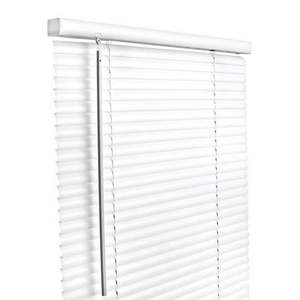 lot 14610 image: (3) Living Accents Vinyl 1 in. Cordless Mini-Blinds 34 x 64 in. - White