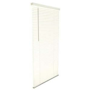 lot 14619 image: (3) Living Accents Vinyl 1 in. Mini-Blinds 29 x 64 in. Alabaster Cordless - Retail $151.66