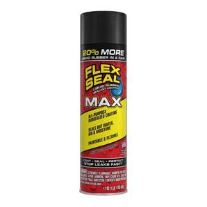 lot 44287 image: (4) Flex Seal MAX Aerosol Liquid Rubber Sealant Coating 17 oz Black