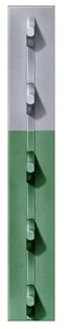 lot 14725 image: (13) Chicago Heights Steel (10) 8ft. (3) 4ft. Green Studded T-Post and Wood Dowls