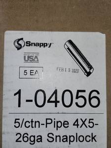 lot 14734 image: (5) Snaplock 26ga 4x5 Pipe