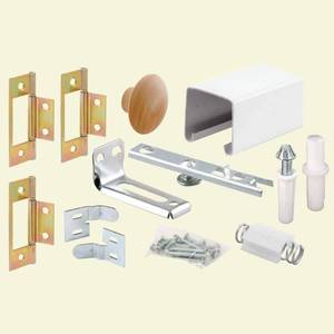 lot 14738 image: (Case Of 6) Prime-Line Products, Bi-Fold Closet Track Kit 24-Inch - 2 Door Hardware-Pack