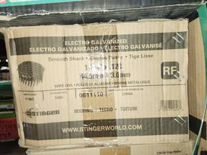 lot 14763 image: (1 Case) Stinger Coil Roofing Nails 1-34 X. 120