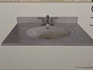 lot 6599 image: Imperial 24in Marble Vanity Top
