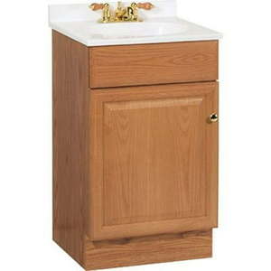 lot 6601 image: 19x17x35-14 Oak Vanity - Retail $176.79