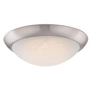 lot 24895 image: (2) Westinghouse LED Light FLUSH - Nickel Finish
