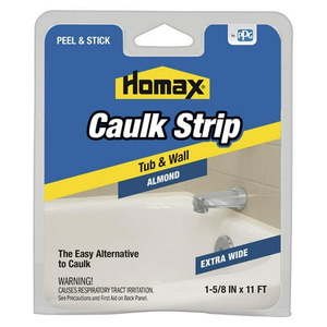 lot 24898 image: (10) Homax Caulk Strip Tub & Wall Almond Color 1 58 inches x 11 feet Extra Wide