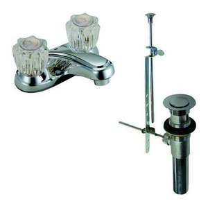 lot 14890 image: (5) Dominion Faucets Low Arc, Chrome Dominion Faucets 1.2gpm 77-1106