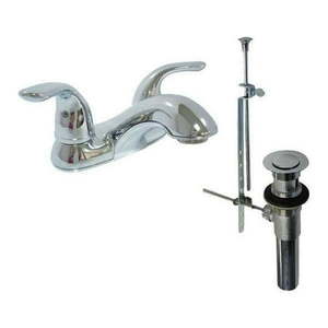 lot 14896 image: (2) Dominion Faucets Low Arc, Chrome Dominion Faucets 1.2gpm 77-3293 - Retail $75.58