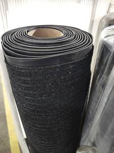 lot 14933 image: Industrial Black Rubber Roll Material with Textured Surface