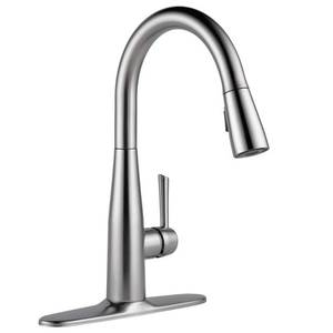 lot 14949 image: (3) Delta Essa� Single Handle Pull-Down Kitchen Faucet - Retail $527