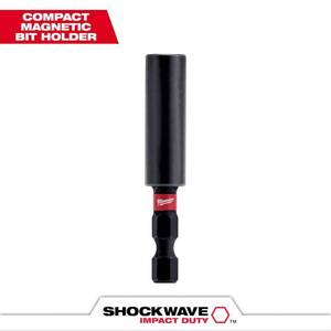 lot 24912 image: (6) Milwaukee Shockwave Impact Duty 14 Hex Shank Magnetic 2.36 Bit Tip Holder, and (6) Packs of 3V Lithium Batteries