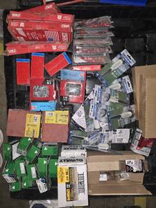lot 24933 image: Large Lot of Machine Screws, Nails, Drywall Screws, FINISH Nails, ans More