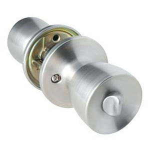 lot 24967 image: (6) Home Plus Satin Chrome Privacy Lockset 1-34 in.