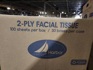 lot 14997 image: (2 Cases) Harbor 2-Ply Facial Tissues
