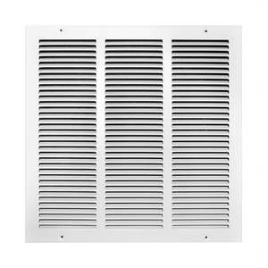 lot 44296 image: (4) Tru Aire W 1-Way Powder Coat White Steel Return Air Grille
