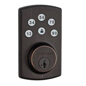 lot 45937 image: (1) Powerbolt2� Electronic Deadbolt featuring SmartKey Security�� in Venetian Bronze - Retail $109