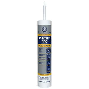 lot 44115 image: GE Siliconized Acrylic Painters Pro Sealant Seal & Paint - White