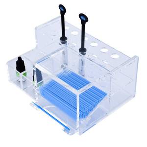 lot 4767 image: ANNWAH Dental Composite Syringe Organizer, Multi-Function Dental Syringe Holder, Resin Adhesive Applicators Organizer, Acrylic Case for Medical Composite Resin Adhesive Syringes, Resin Placement Rack