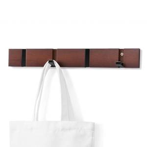 lot 4773 image: JIALITFUN Coat Rack Wall Mount - 4 Hooks, Rustic Wood Coat Hook Racks Farmhouse Wall Coat Rack with Hooks for Coat Hat Towel Purse Robes Mudroom Bathroom Entryway
