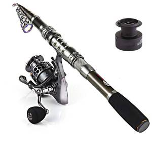 lot 4774 image: Sougayilang Spinning Fishing Rod and Reel Combos Portable Telescopic Fishing Pole Spinning reels for Travel Saltwater Freshwater Fishing(2.1M6.89FT)