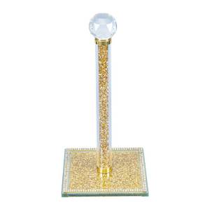 lot 7000 image: Hochance Gold Crystal Standing Paper Towel Roll Holder Countertop Weighted Rack,Glam Cute Bling Rhinestone Jeweled Diamonds Modern Decoration Christmas Housewarming Gifts for Kitchen Home Bar